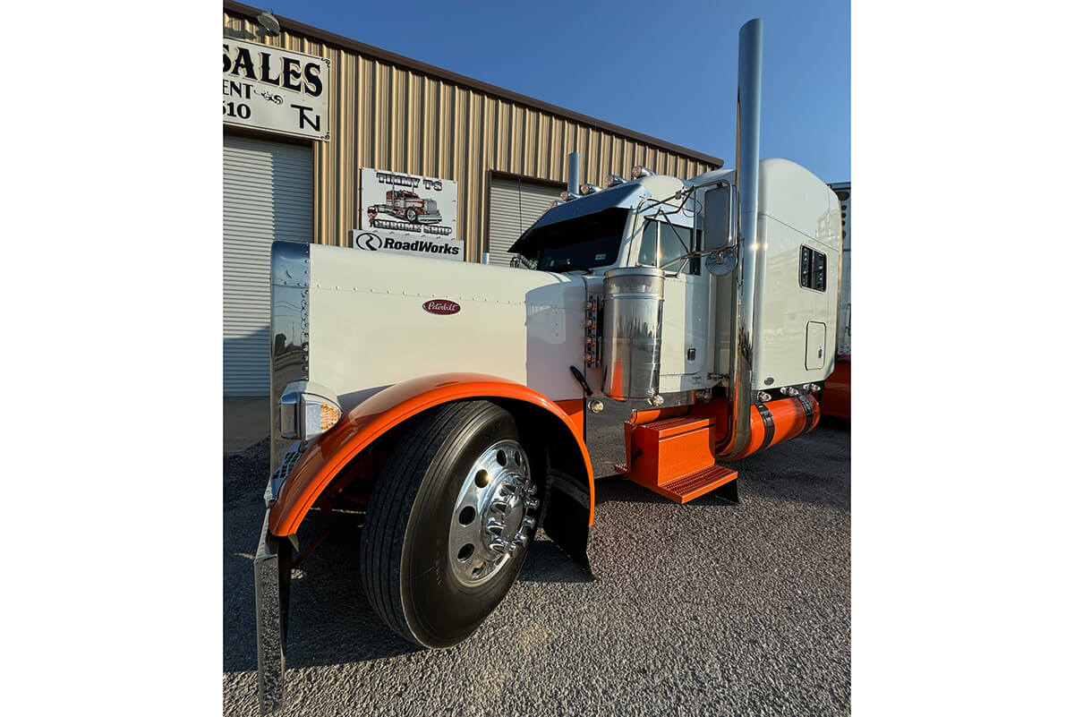 White Semi With Orange Details